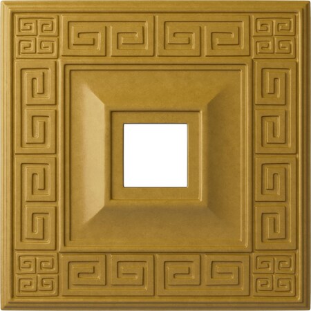 Ekena Millwork Eris Ceiling Medallion (Canopies up to 9 7/8"), 18"W x 18"H x 3 1/2"ID x 1 1/8"P, Iridescent Gold CM18ERIGS